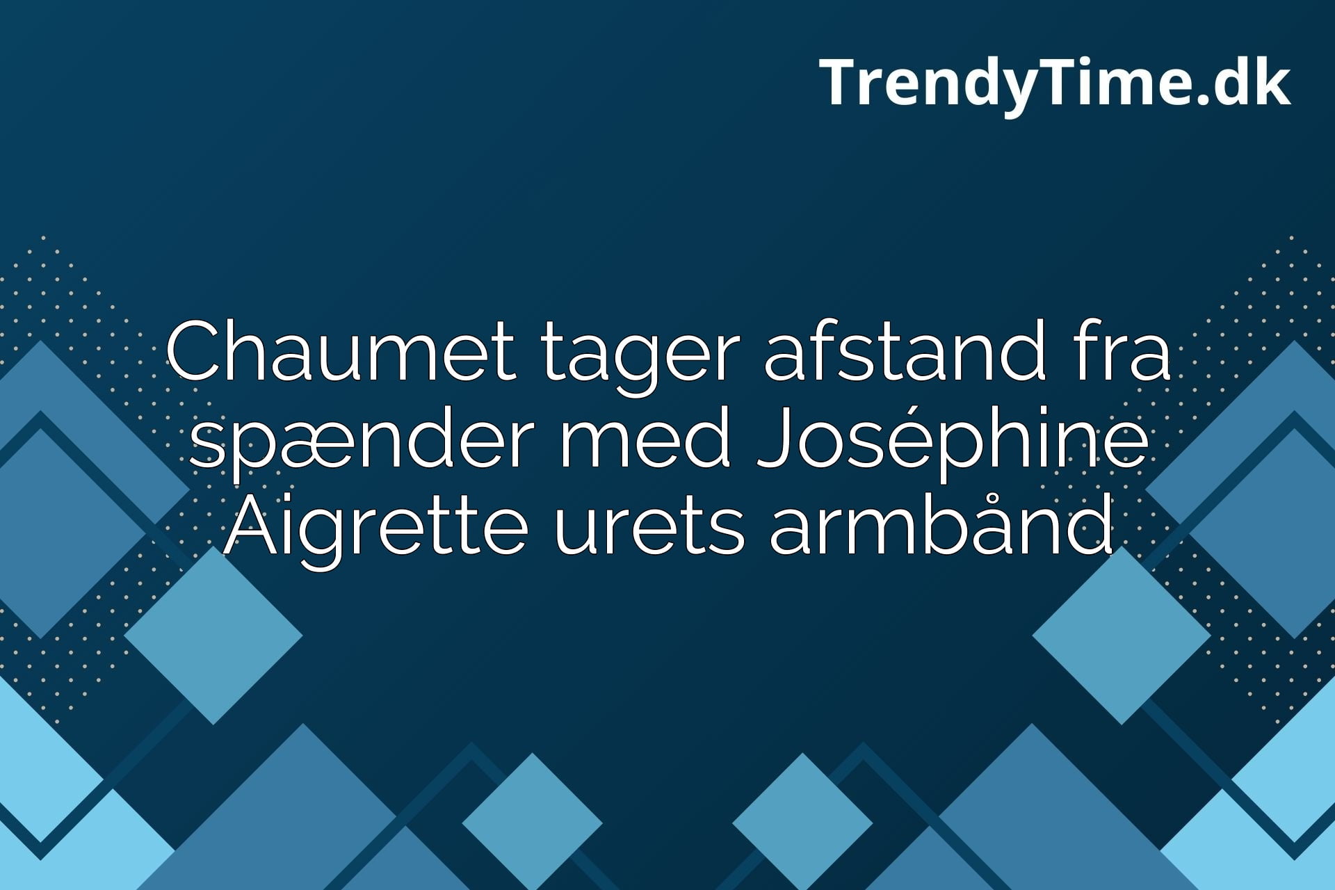 Chaumet tager afstand fra spænder med Joséphine Aigrette urets armbånd