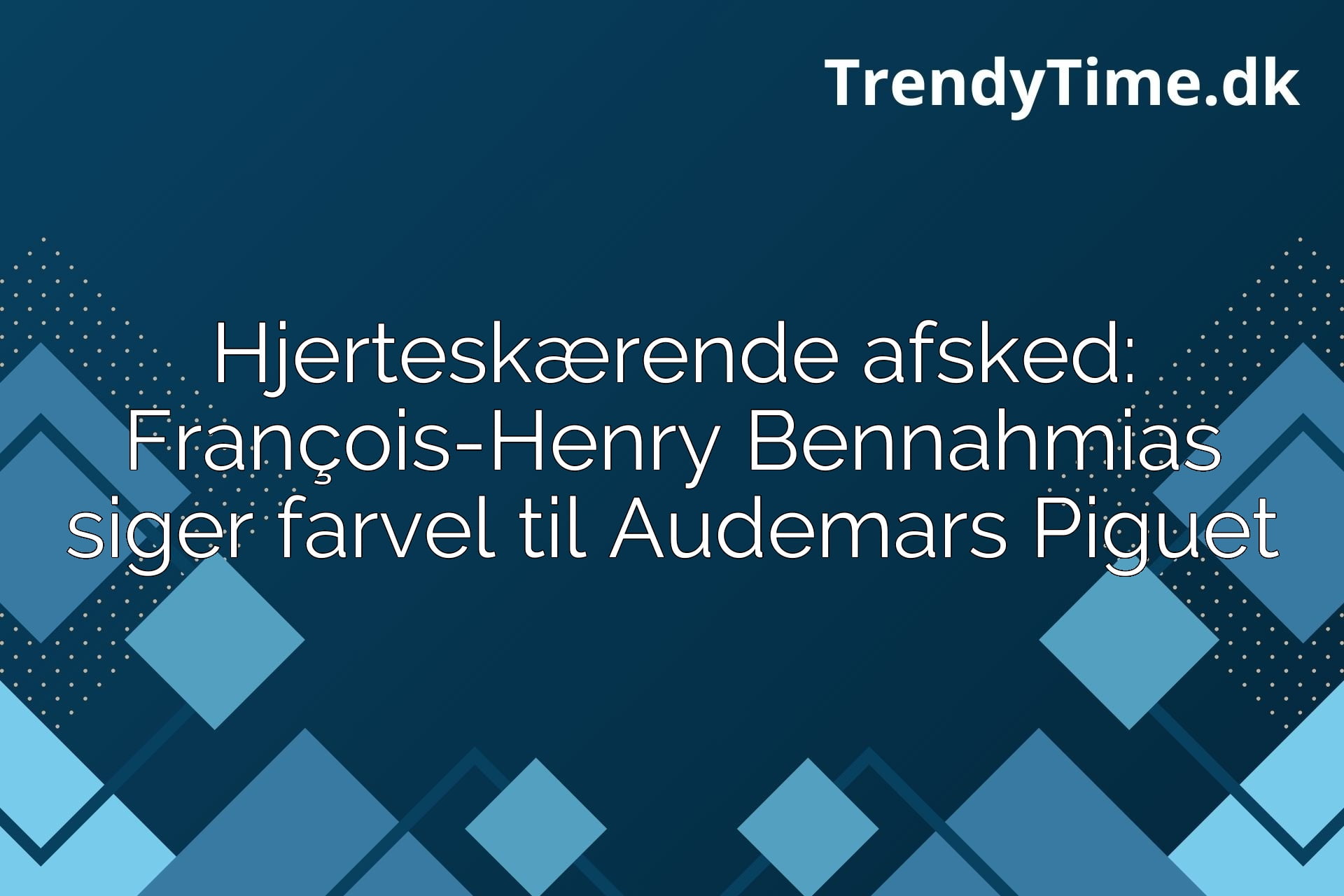 Hjerteskærende afsked: François-Henry Bennahmias siger farvel til Audemars Piguet