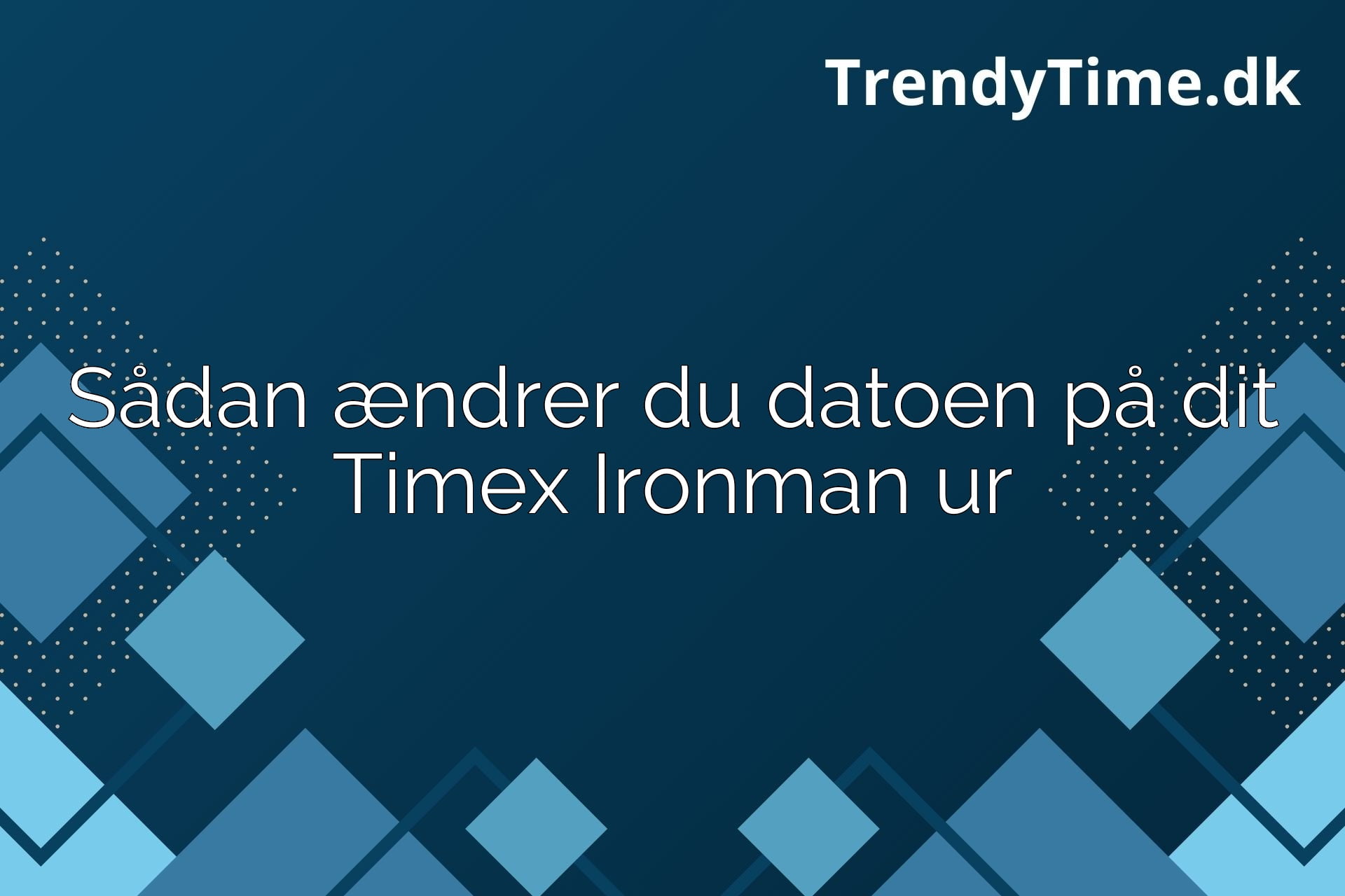 Sådan ændrer du datoen på dit Timex Ironman ur